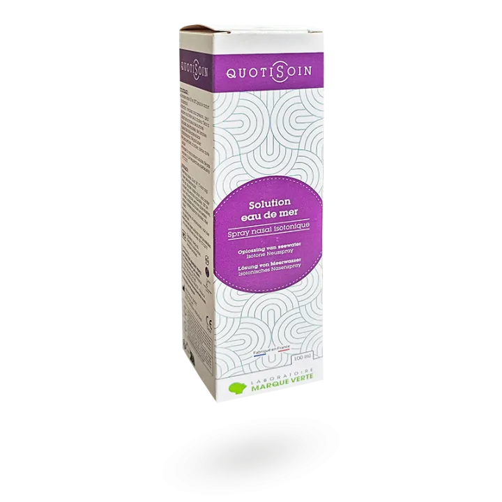 Solution isotonique d'eau de mer Marque Verte Quotisoin 100 ml