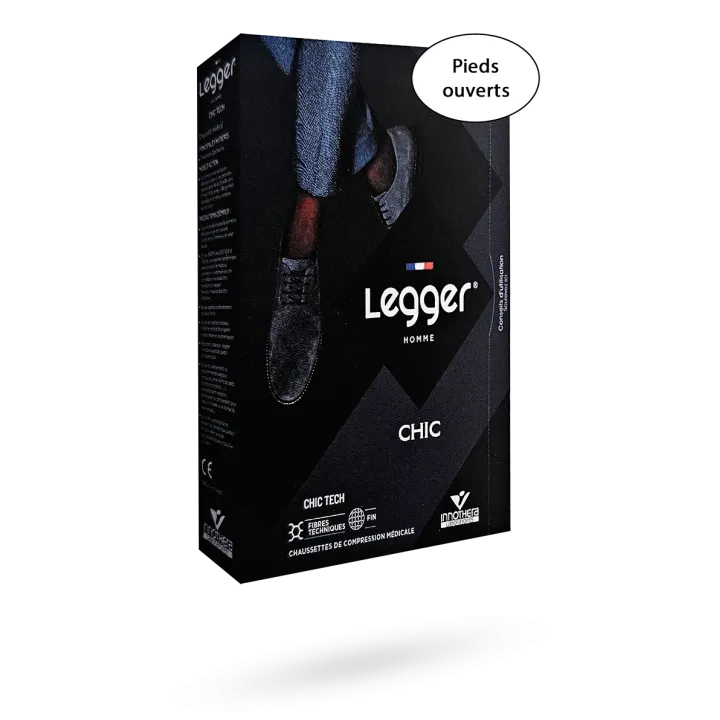 Legger Homme Chic Tech chaussettes de contention pieds ouverts Innothera Classe II
