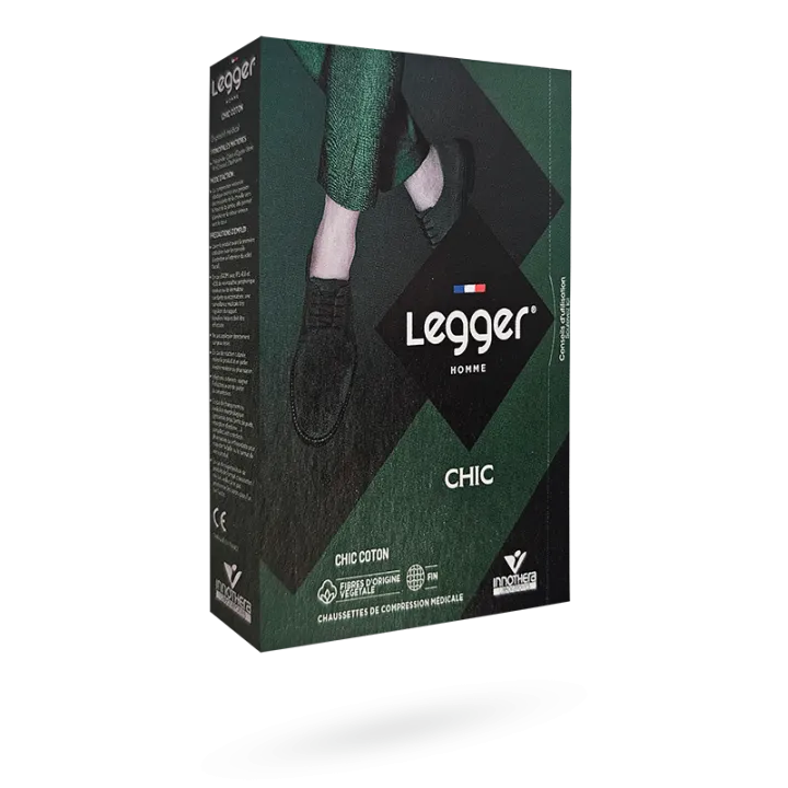 Legger Homme Chic Coton chaussettes de contention fines - Innothera Classe II