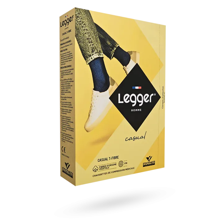 Legger Homme Casual T-Fibre chaussettes de contention fines Innothera Classe II