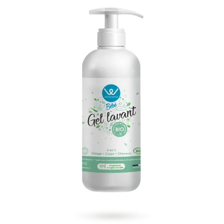 Gel lavant bébé Aloe vera & Calendula BIO Wellpharma 500 ml