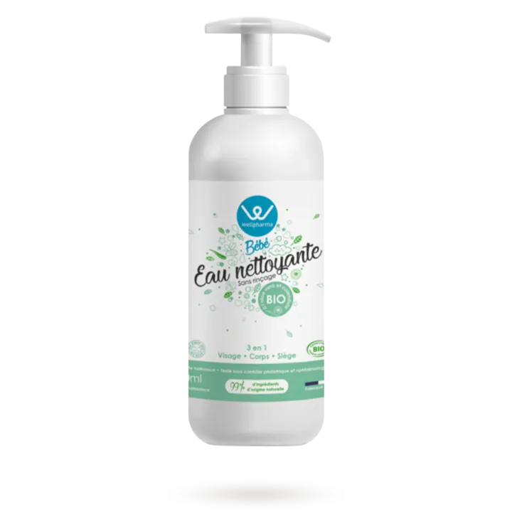 Eau nettoyante bébé Aloe vera & Calendula BIO Wellpharma 500 ml