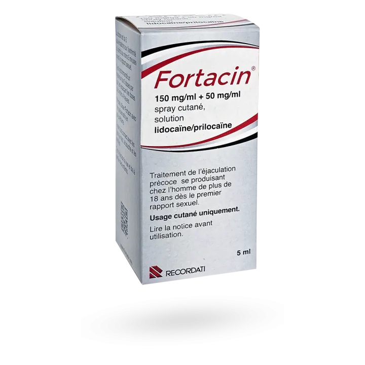 Fortacin 150 mg/ml + 50 mg/ml éjaculation précoce spray cutané de 5ml