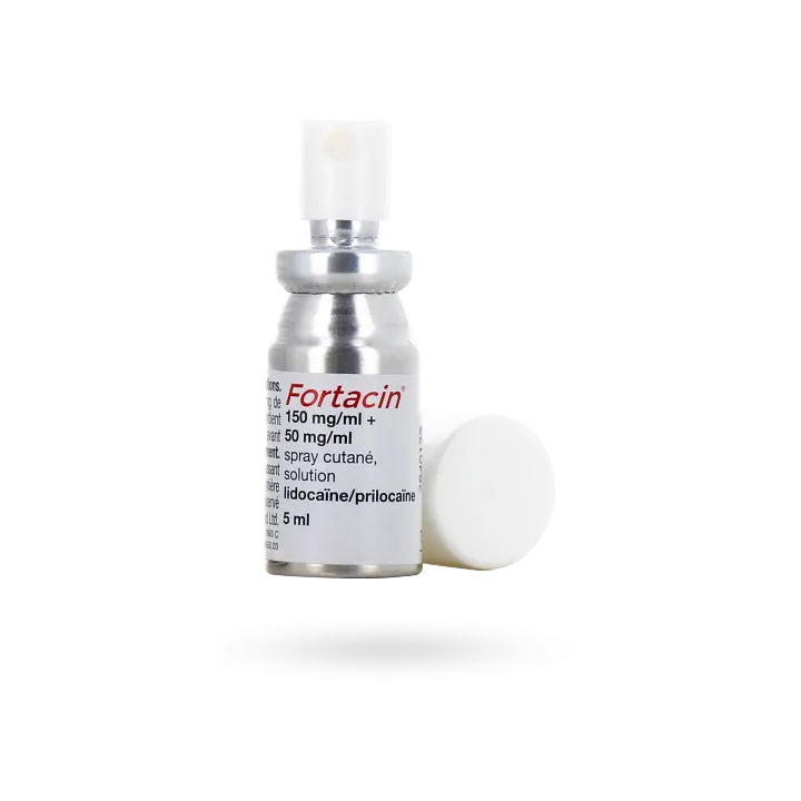 Fortacin 150 mg/ml + 50 mg/ml éjaculation précoce spray cutané de 5ml