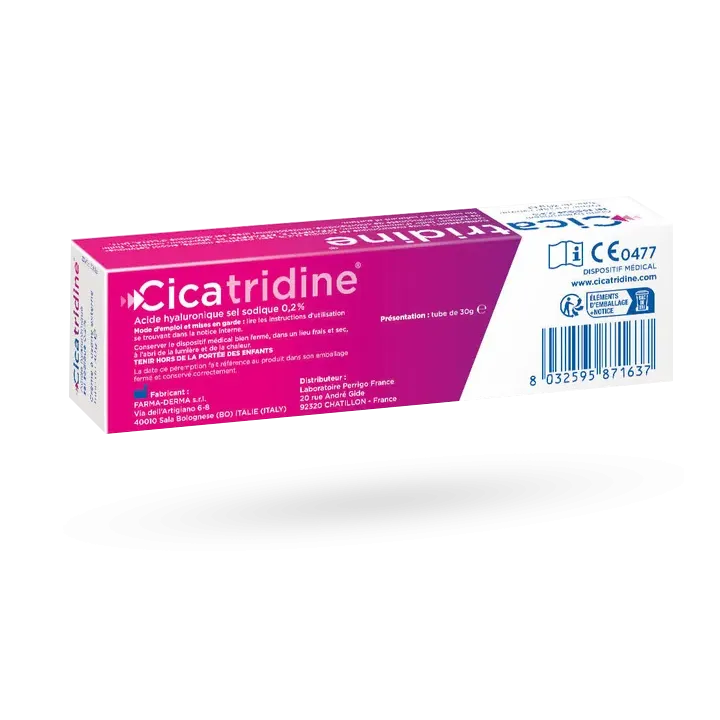 Cicatridine crème acide hyaluronique cicatrisation 30 g