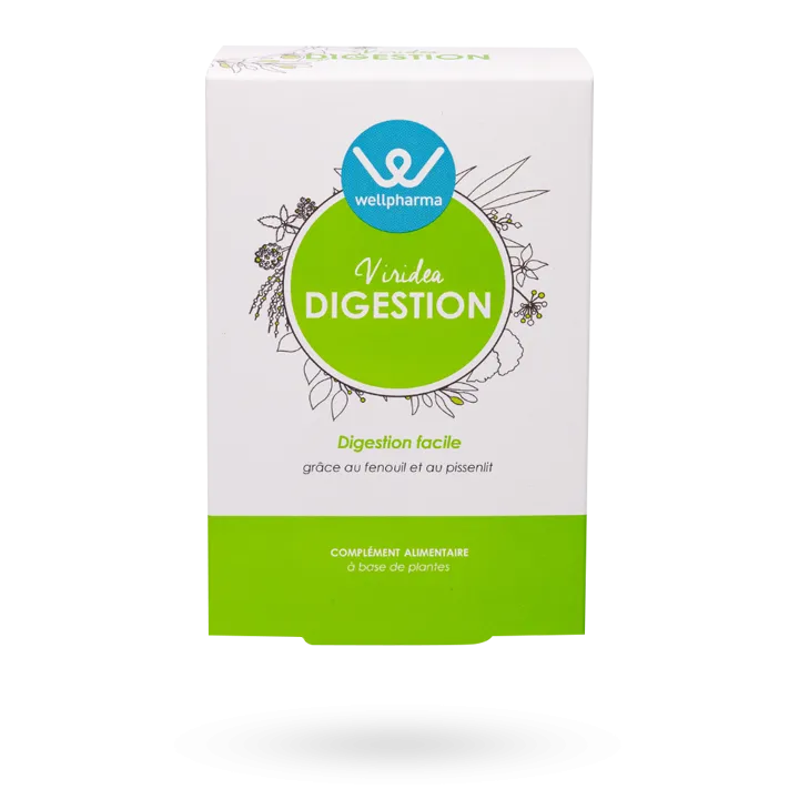 Viridea Digestion Wellpharma digestion difficile 60 gélules