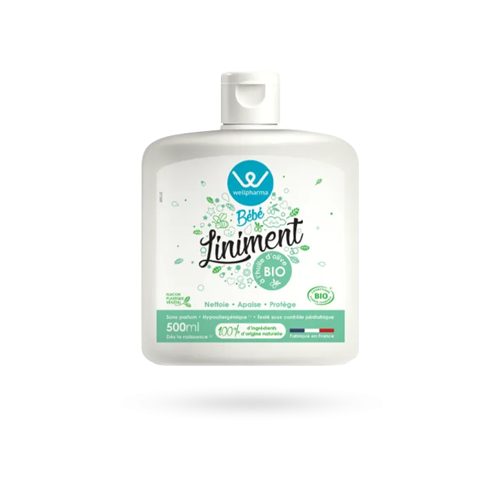 Liniment bébé Wellpharma huile d'olive BIO 500 ml