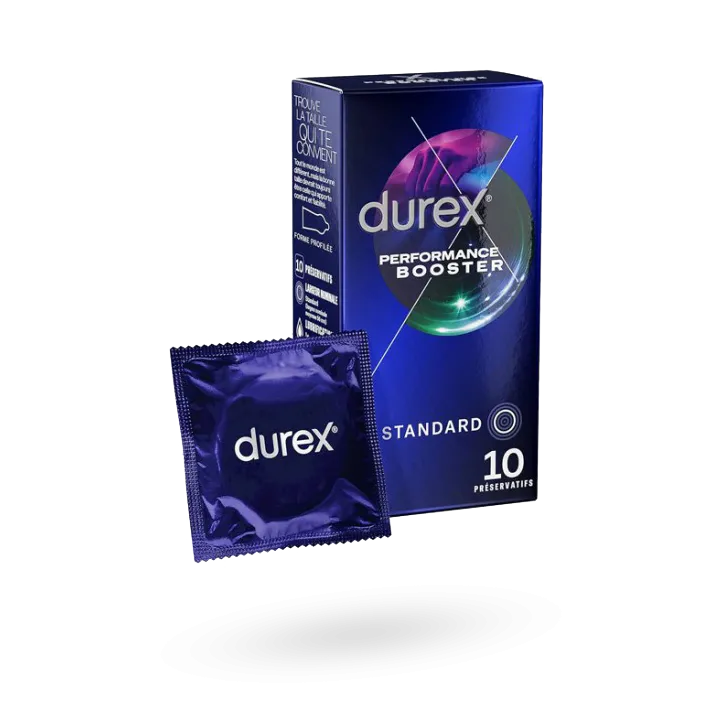 Durex Performance Booster préservatifs avec gel retardant 10 préservatifs