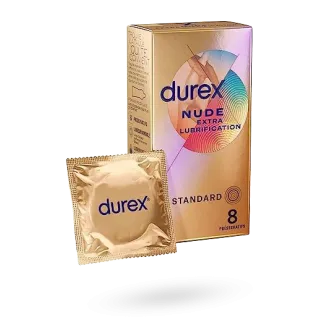 Durex Nude préservatifs avec extra lubrification 8 préservatifs ultra fins
