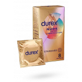 Durex Nude préservatifs avec extra lubrification - 8 préservatifs ultra fins