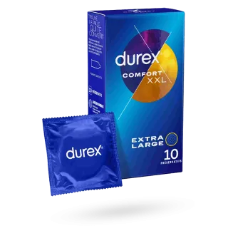 Durex Comfort XXL préservatifs extra larges et extra longs 10 préservatifs