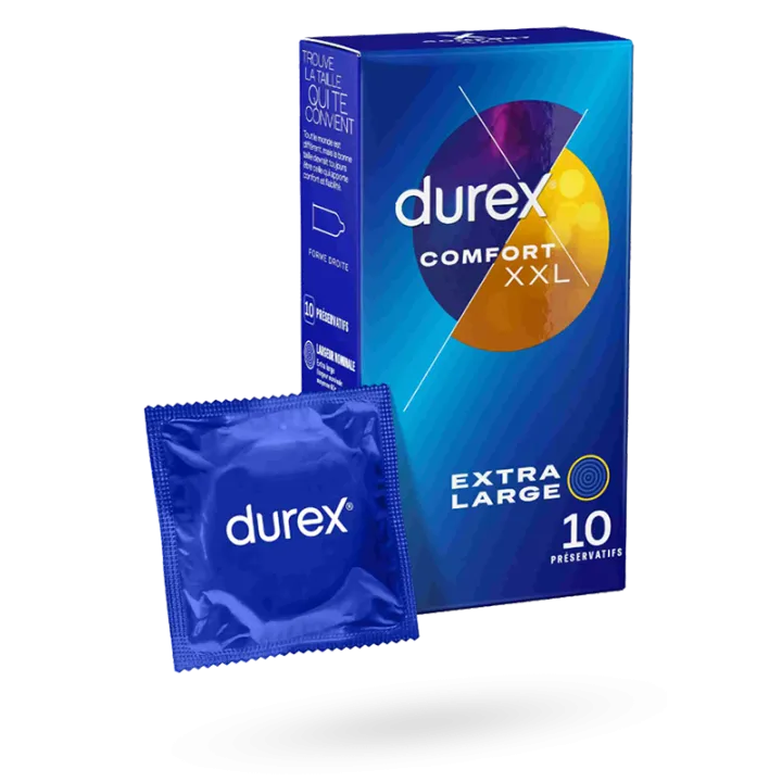 Durex Comfort XXL préservatifs extra larges et extra longs 10 préservatifs
