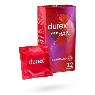 Durex Feeling Extra préservatifs fins extra lubrifiés 12 préservatifs