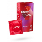 Durex Feeling Extra préservatifs fins extra lubrifiés - 12 préservatifs