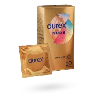 Durex Nude standard préservatifs sensation peau contre peau 10 préservatifs