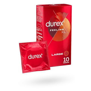 Durex Feeling XL préservatifs larges plus de sensations 10 préservatifs