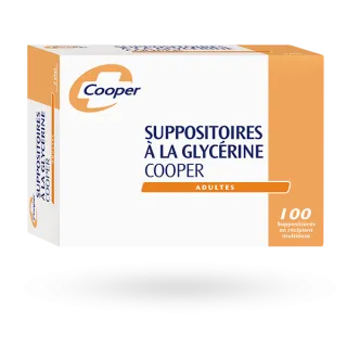 Suppositoires glycérine adultes Cooper 100 suppositoires