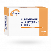 Suppositoires glycérine adultes Cooper - 100 suppositoires