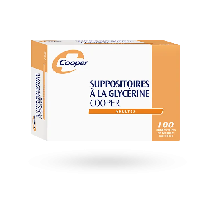 Suppositoires glycérine adultes Cooper 100 suppositoires
