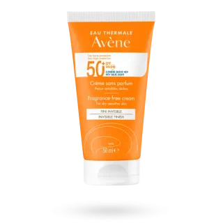 Crème solaire visage très haute protection SPF 50+ sans parfum Avène 50 ml
