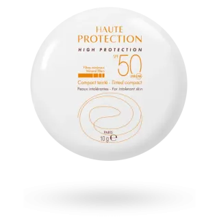 Compact teinté solaire minéral SPF 50 Avène peaux intolérantes doré ou sable