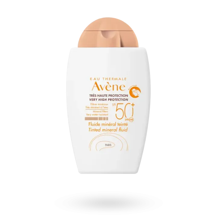 Fluide minéral solaire teinté doré SPF 50+ Avène 40 ml