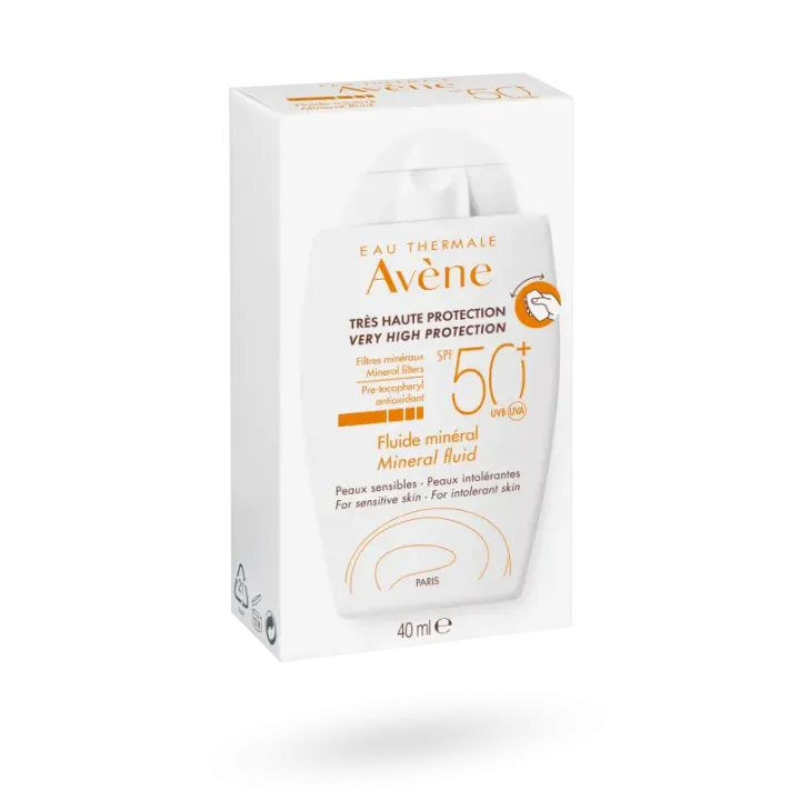 Fluide minéral solaire SPF 50+ Avène 40 ml