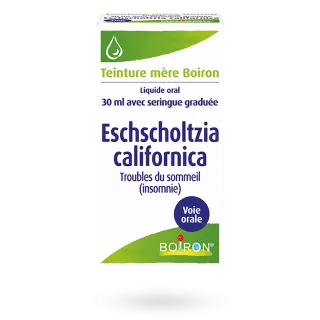 Eschscholtzia Californica Boiron teinture mère troubles du sommeil 30 ml
