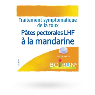Pâtes pectorales LHF mandarine Boiron traitement de la toux 60 g