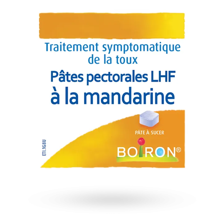 Pâtes pectorales LHF mandarine Boiron traitement de la toux 60 g