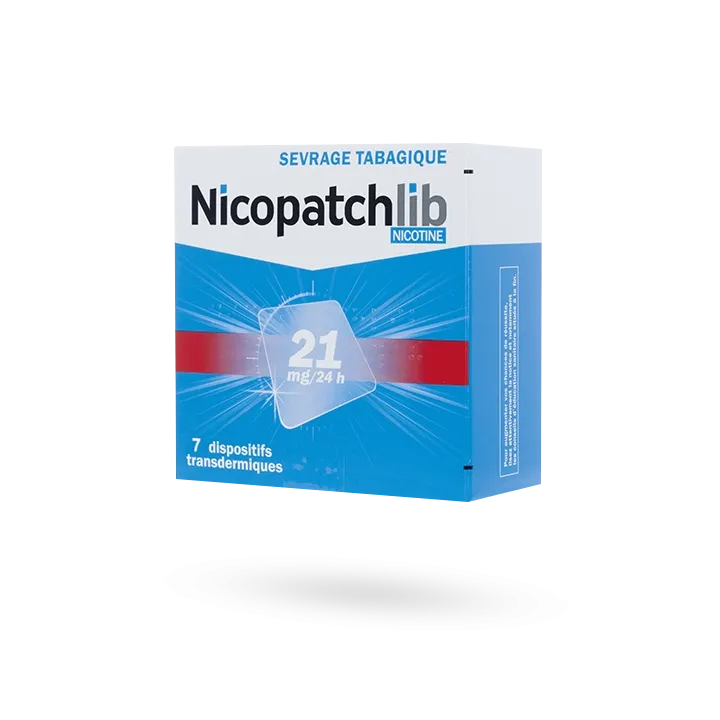 Nicopatchlib 21 mg/24 h nicotine sevrage tabagique 7 et 28 patchs