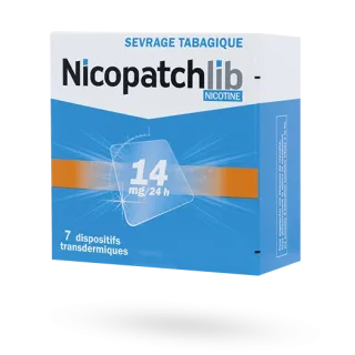 Nicopatchlib 14 mg/24 h nicotine sevrage tabagique 7 et 28 patchs