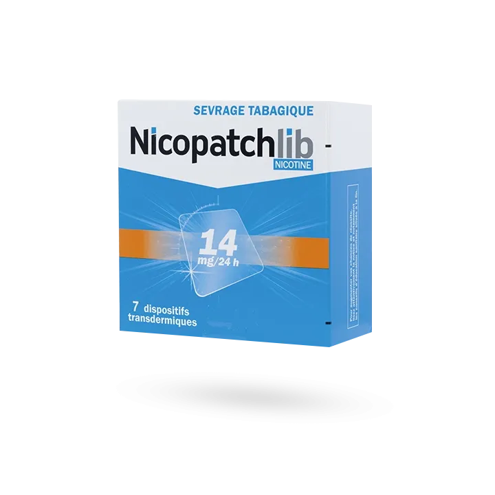 Nicopatchlib 14 mg/24 h nicotine sevrage tabagique 7 et 28 patchs