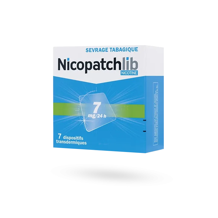 Nicopatchlib 7 mg/24 h nicotine sevrage tabagique 7 et 28 patchs