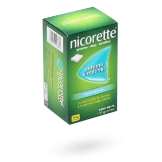 Nicorette 4 mg menthe glaciale 105 gommes à mâcher sans sucre