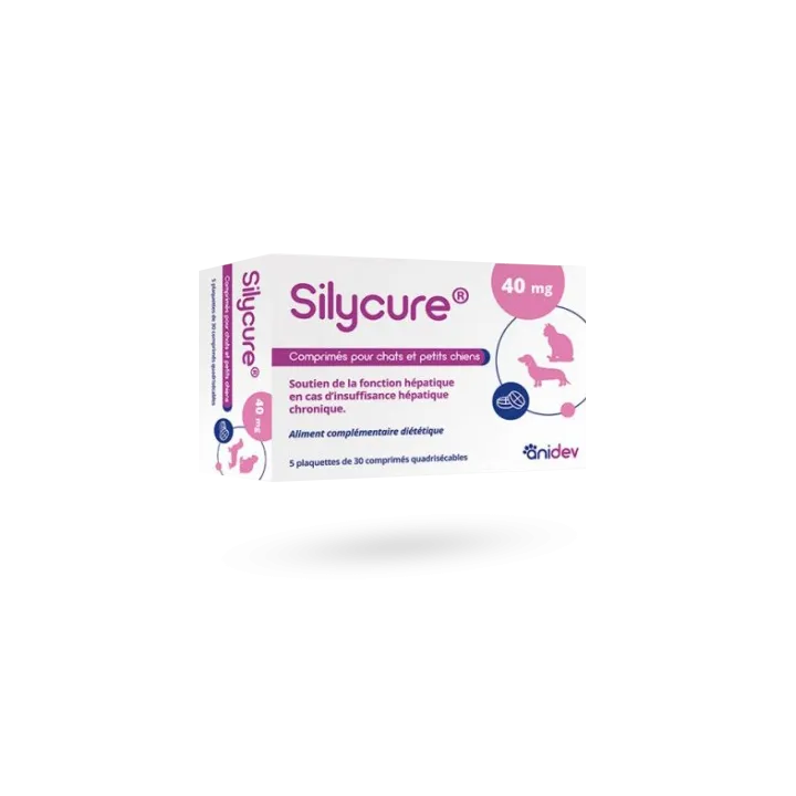 Silycure 40 mg chats et petits chiens 150 comprimés