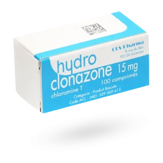Hydroclonazone 15 mg décontamination de l'eau 100 comprimés