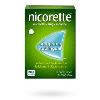 Nicorette Microtab 2 mg nicotine 100 comprimés