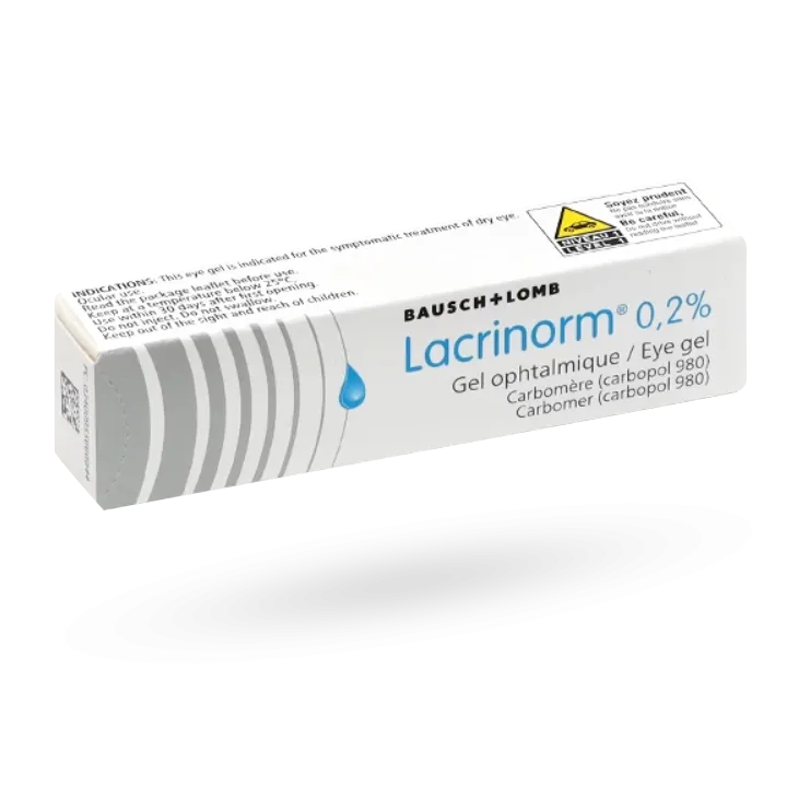 Lacrinorm 0,2 % gel ophtalmique sécheresse oculaire 10 g