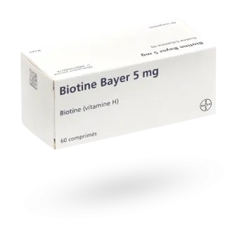 Biotine Bayer 5 mg vitamine H 60 comprimés