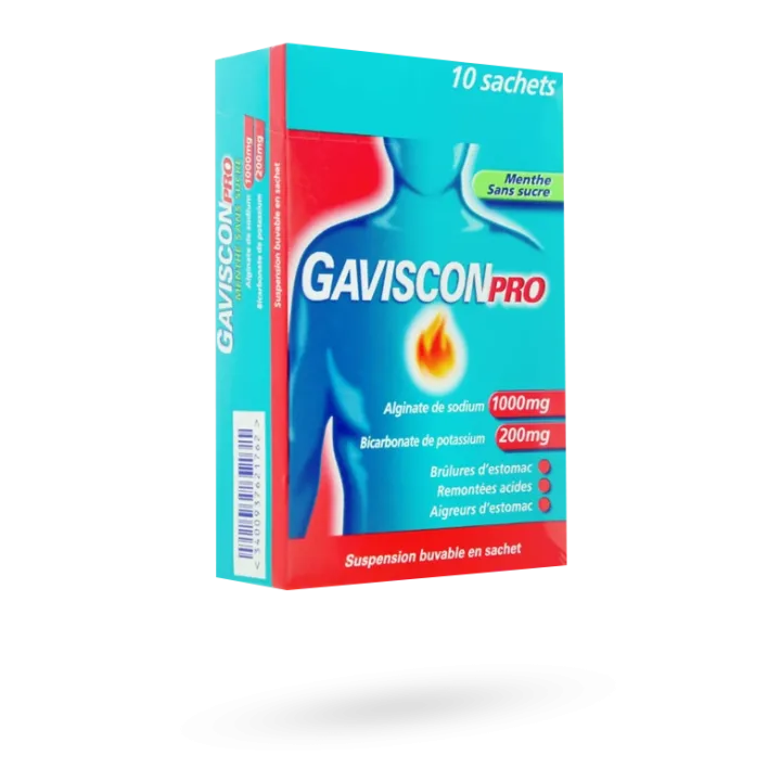 Gaviscon Pro menthe sans sucre suspension buvable - 10 sachets-dose
