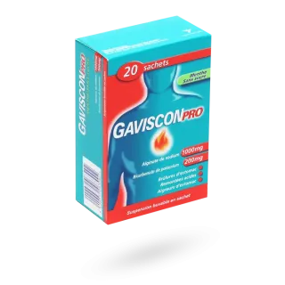 Gaviscon Pro menthe sans sucre suspension buvable 20 sachets-dose