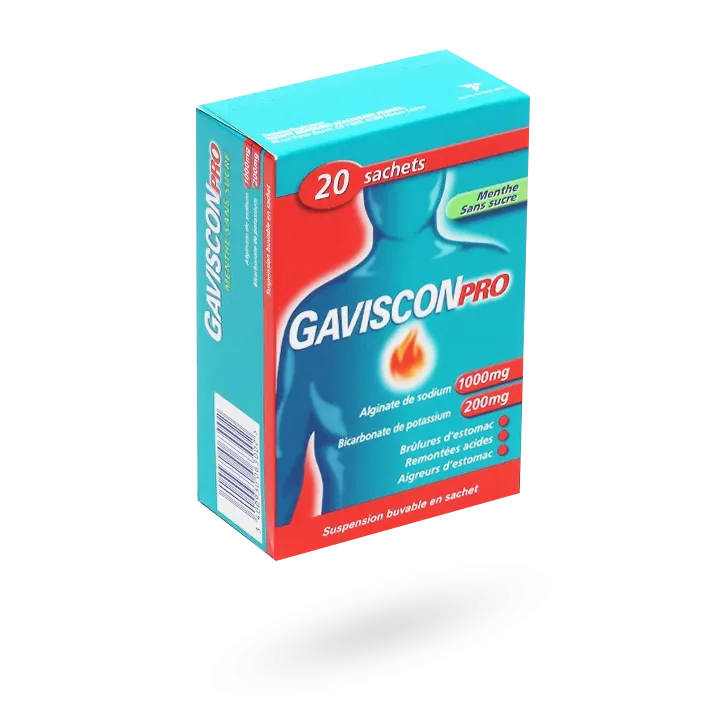 Gaviscon Pro menthe sans sucre suspension buvable 20 sachets-dose