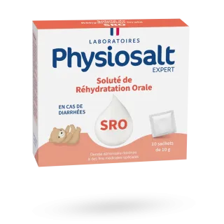 Physiosalt Soluté de Réhydratation Orale nourrissons 10 sachets de 10 g