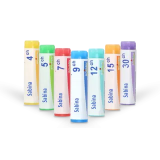 Sabina Boiron tubes granules et doses - 4 CH 5 CH 7 CH 9 CH 12 CH 15 CH 30 CH