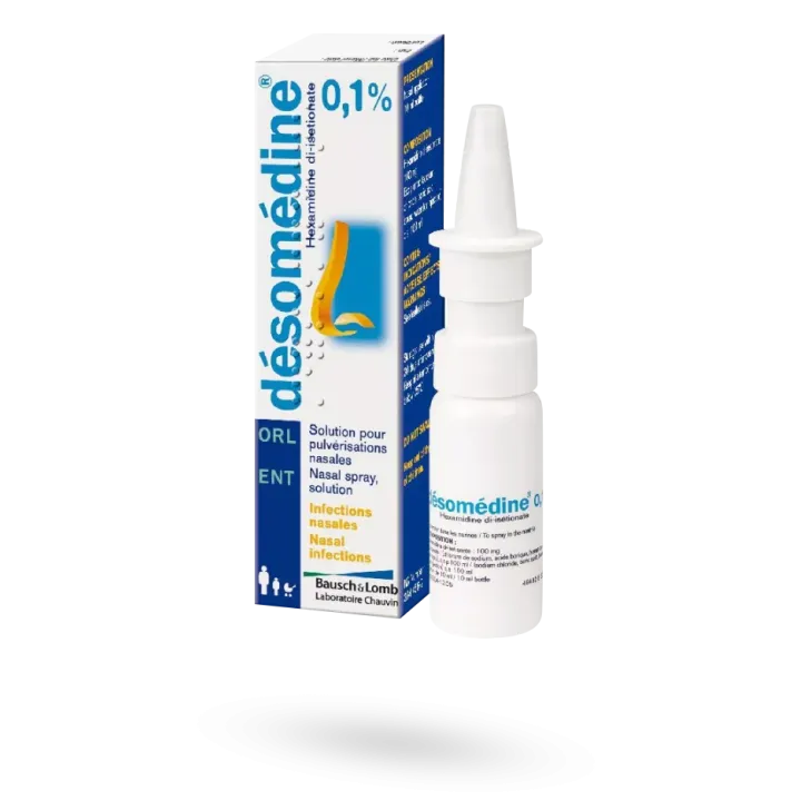 Désomédine 0,1 % Solution nasale antiseptique flacon de 10 ml
