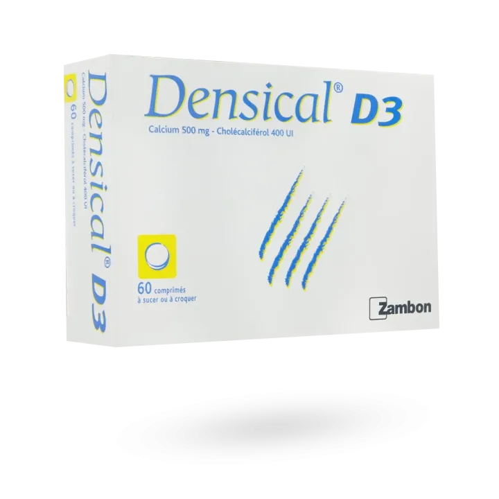 Densical vitamine D3 calcium 500 mg 60 comprimés
