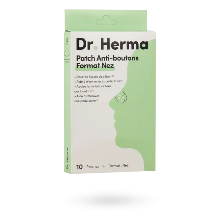 Dr Herma patch anti-boutons format nez 10 patches