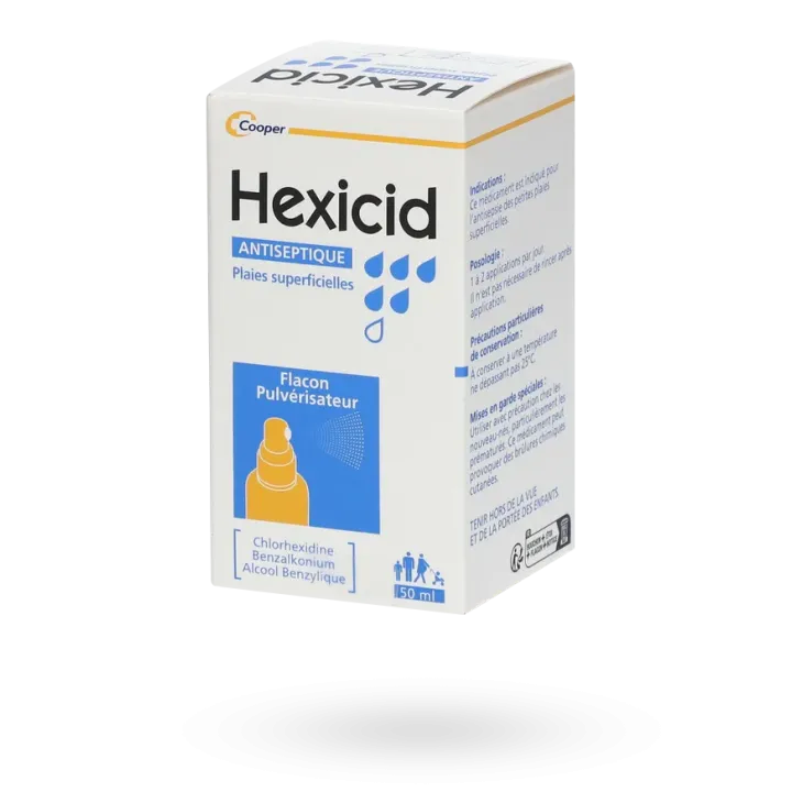 Hexicid antiseptique plaies superficielles spray 50 ml