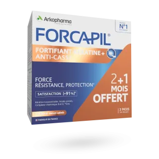 Forcapil Fortifiant Kératine + anti-casse cheveux & ongles 180 gélules
